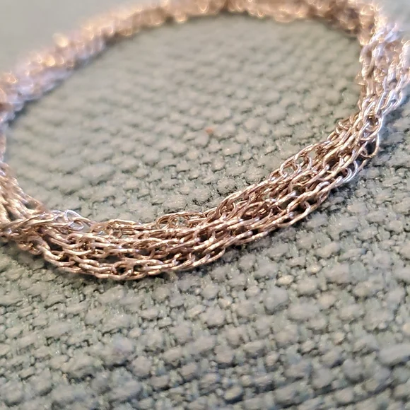 Vintage 925 Silver Necklace, Sweet SUPER Unique Chain, 24 inches - Picture 2 of 10